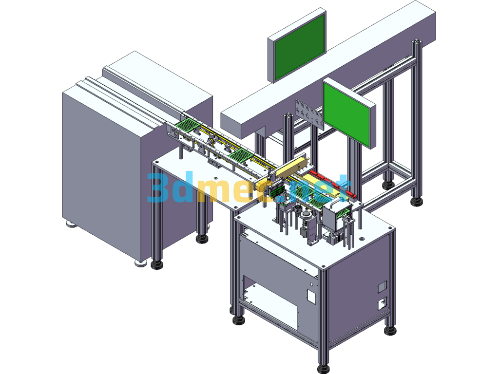 LED Component Packaging Inspection Machine - 3D Model SolidWorks Free Download