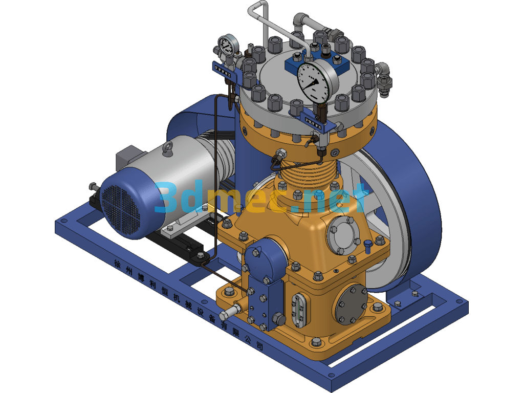 GZ70 (45) Series Diaphragm Compressor - 3D Model SolidWorks Free Download