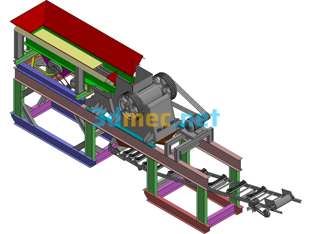 Mobile Crusher - 3D Model Exported Free Download