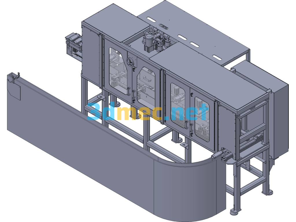 Motor Bearing Automatic Polishing Machine - 3D Model Exported Free Download