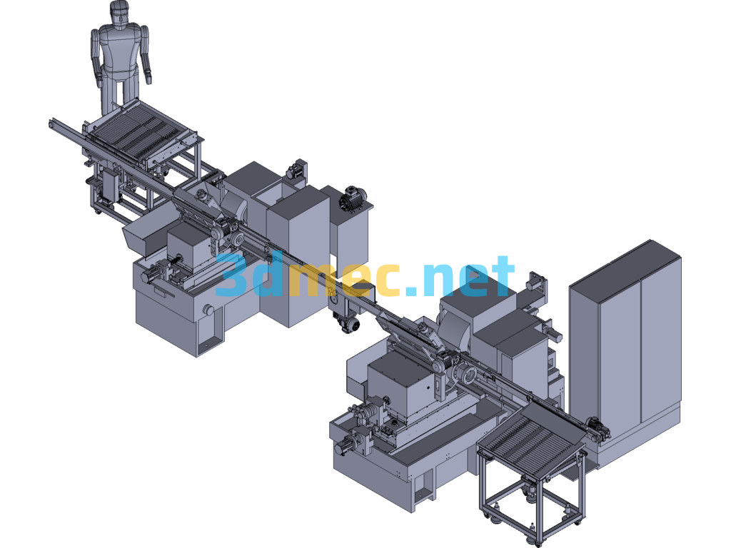 Fully Automatic Feeding System Automatic Grinding Production Line - 3D Model Exported Free Download