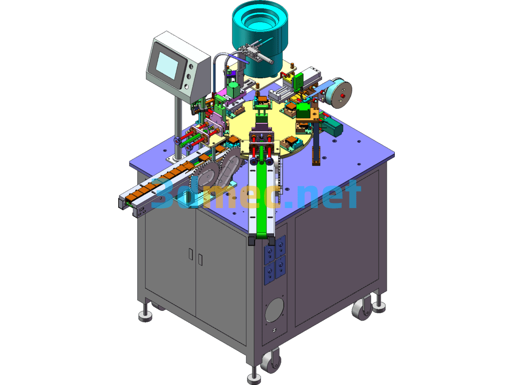 Heat Sink Glue Nail Glue Machine - 3D Model SolidWorks Free Download