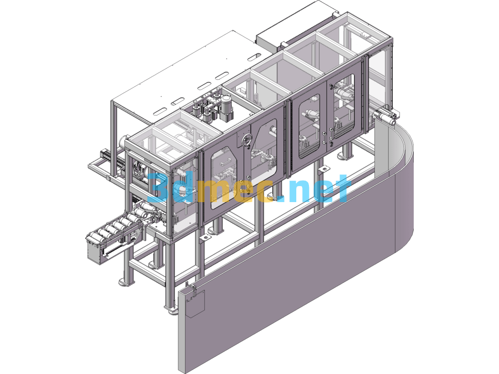 Motor Bearing Polishing Assembly Machine (Full Set Model) - 3D Model SolidWorks Free Download