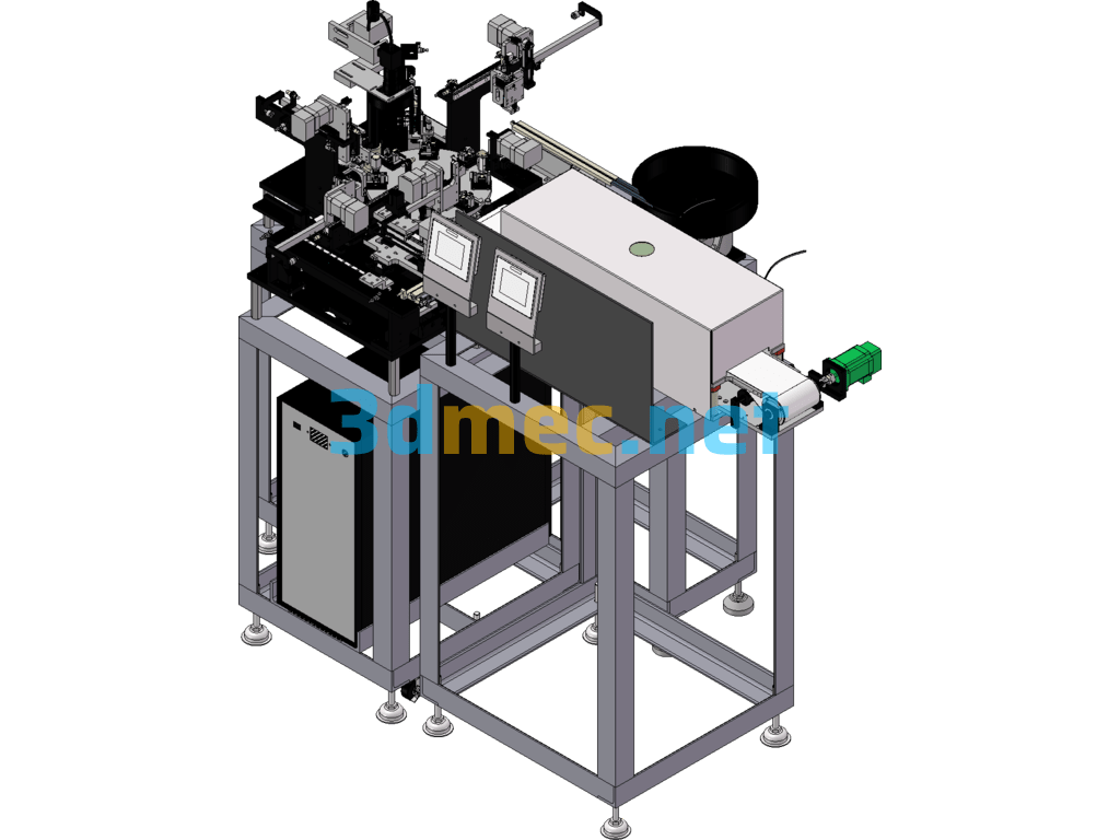 Fully Automatic Core Component Bonding Machine (With Ceramic Heating Furnace) SW Design - 3D Model SolidWorks Free Download