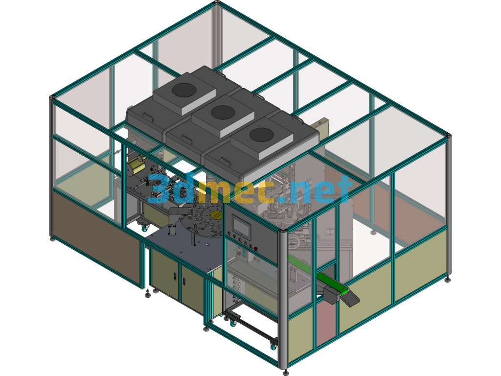 Fully Automatic Film Laminating Machine - 3D Model Exported Free Download