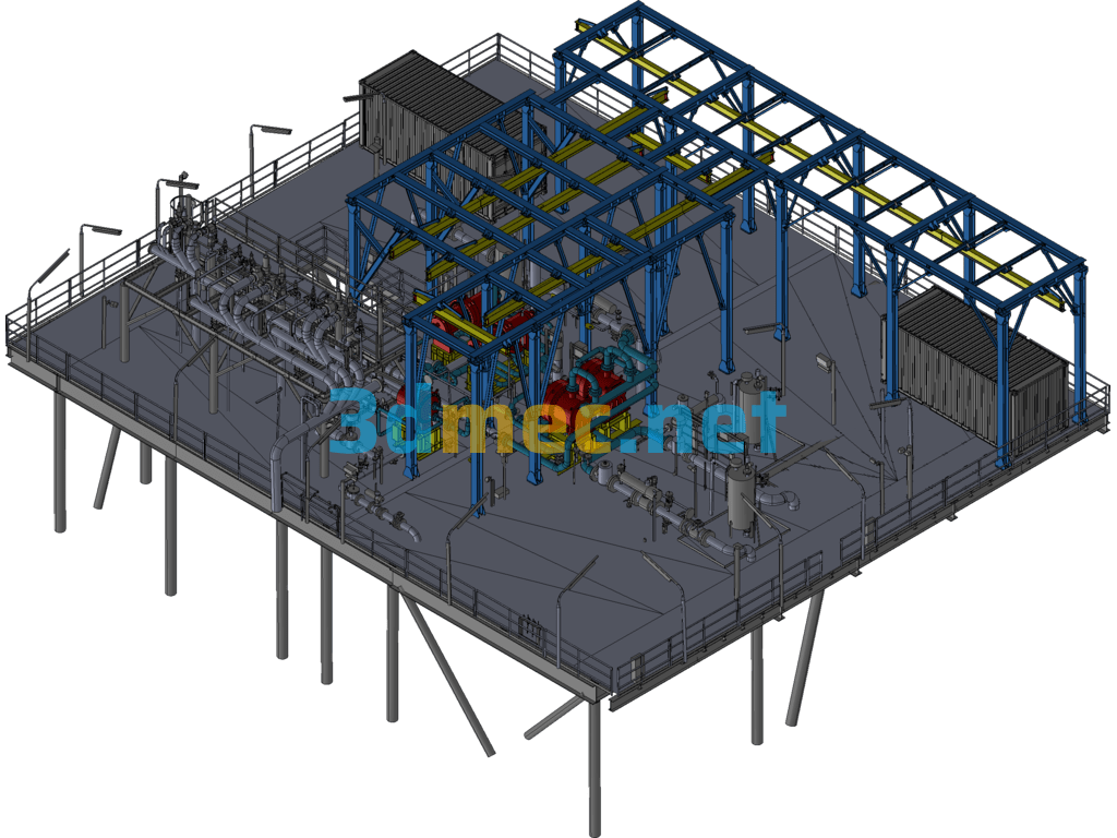 Pipeline Structure Design (For Ships) - 3D Model Creo Free Download