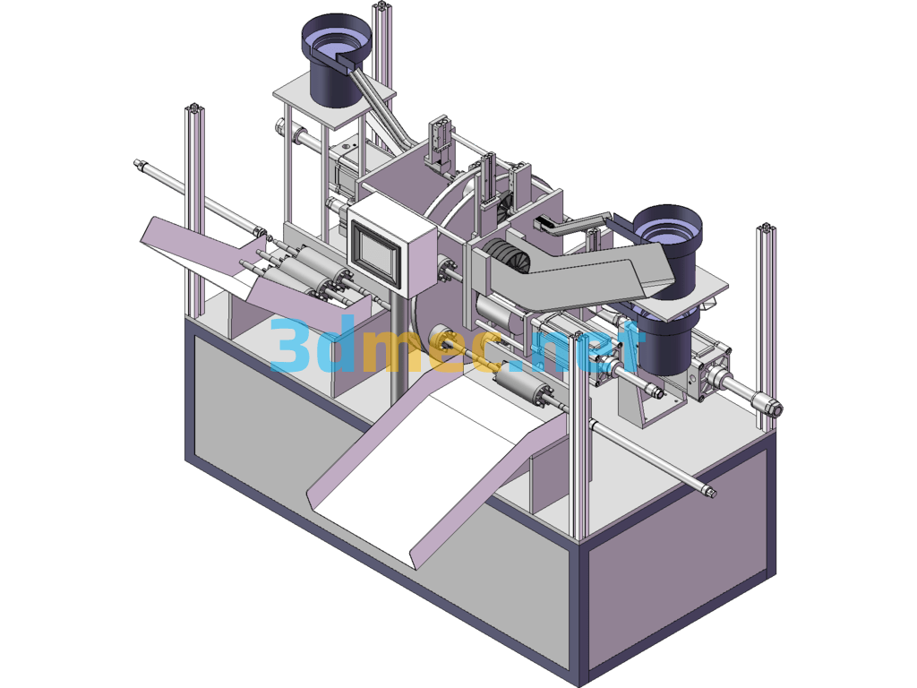 Snap Ring Bearing Fan Blade Machine (Automatic Assembly Equipment) - 3D Model SolidWorks Free Download