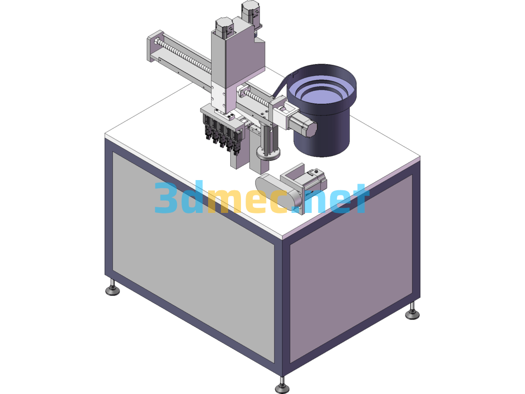 Four-Axis Robot Relay Assembly Machine - 3D Model SolidWorks Free Download