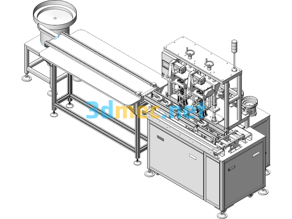 Multi-Head Automatic Screw Locking Machine - 3D Model SolidWorks ProE UG(NX) Catia Free Download