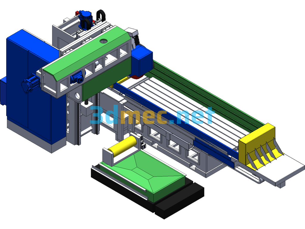 Automatic Surface Grinding Machine - 3D Model SolidWorks Free Download