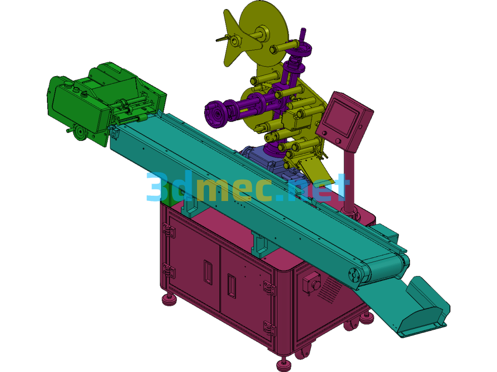 T11500 Card Labeling Machine - 3D Model SolidWorks Free Download