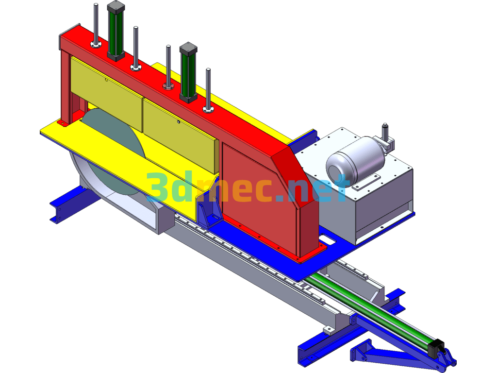 18-Inch Hydraulic Finished Product Saw (1000 Strokes) - 3D Model SolidWorks Free Download