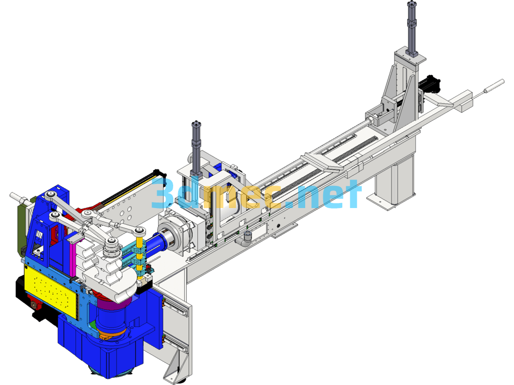 Automatic CNC Pipe Bending Machine - 3D Model SolidWorks Free Download