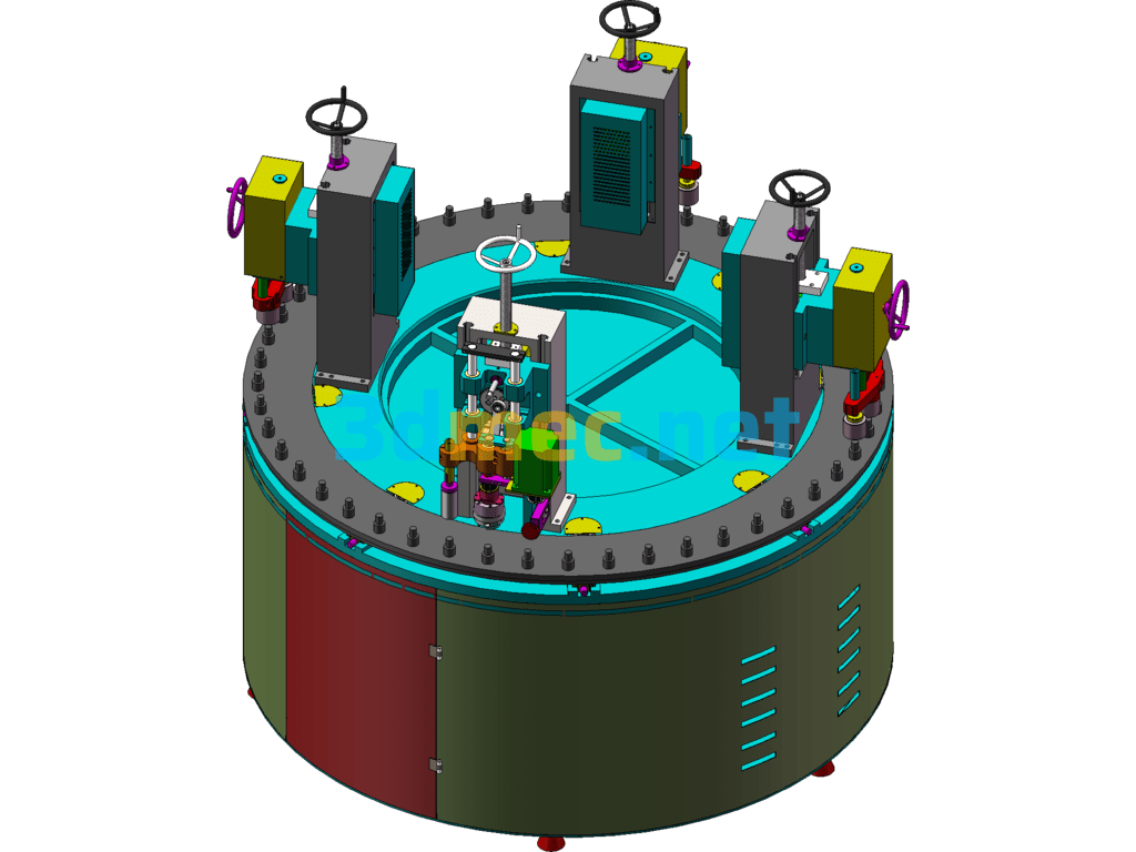 Fully Automatic Bottle Cap Assembly Machine - 3D Model SolidWorks Free Download