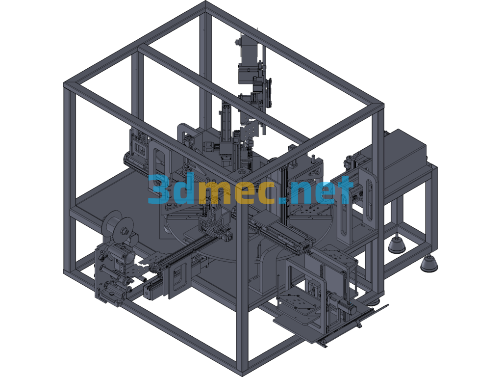 High Precision Double-Sided Hot Melt Adhesive Film Machine - 3D Model Exported Free Download