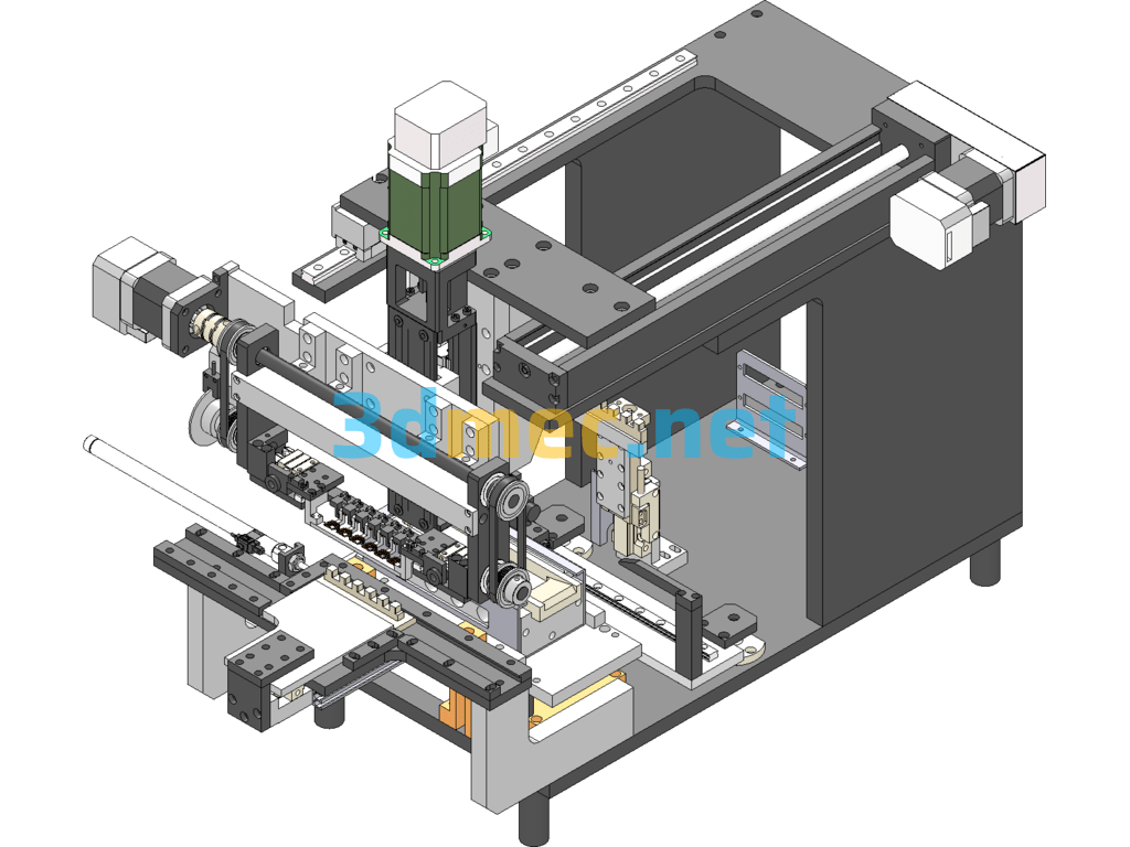 Square Spring Making Machine - 3D Model SolidWorks Free Download