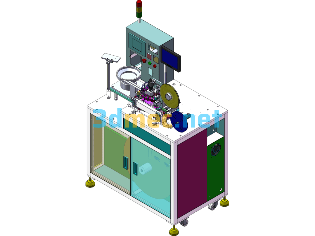 LED Taping Machine (High-Speed Fully Automatic Taping Machine) - 3D Model SolidWorks Free Download