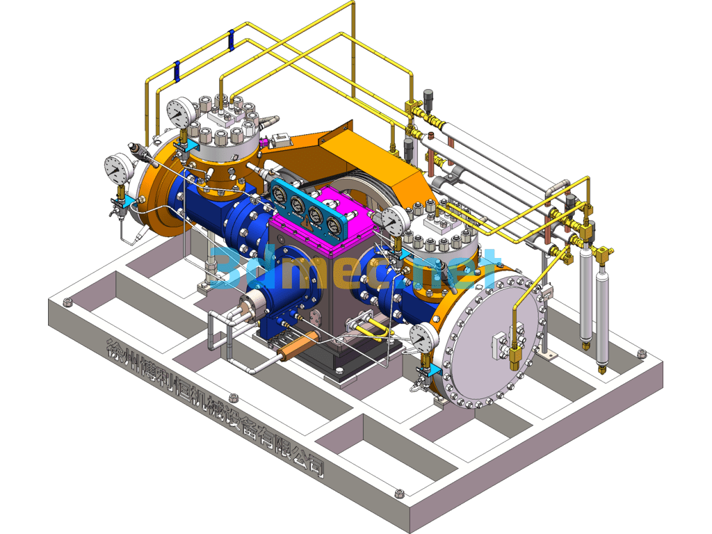 GDS112 Series Diaphragm Compressor - 3D Model SolidWorks Free Download