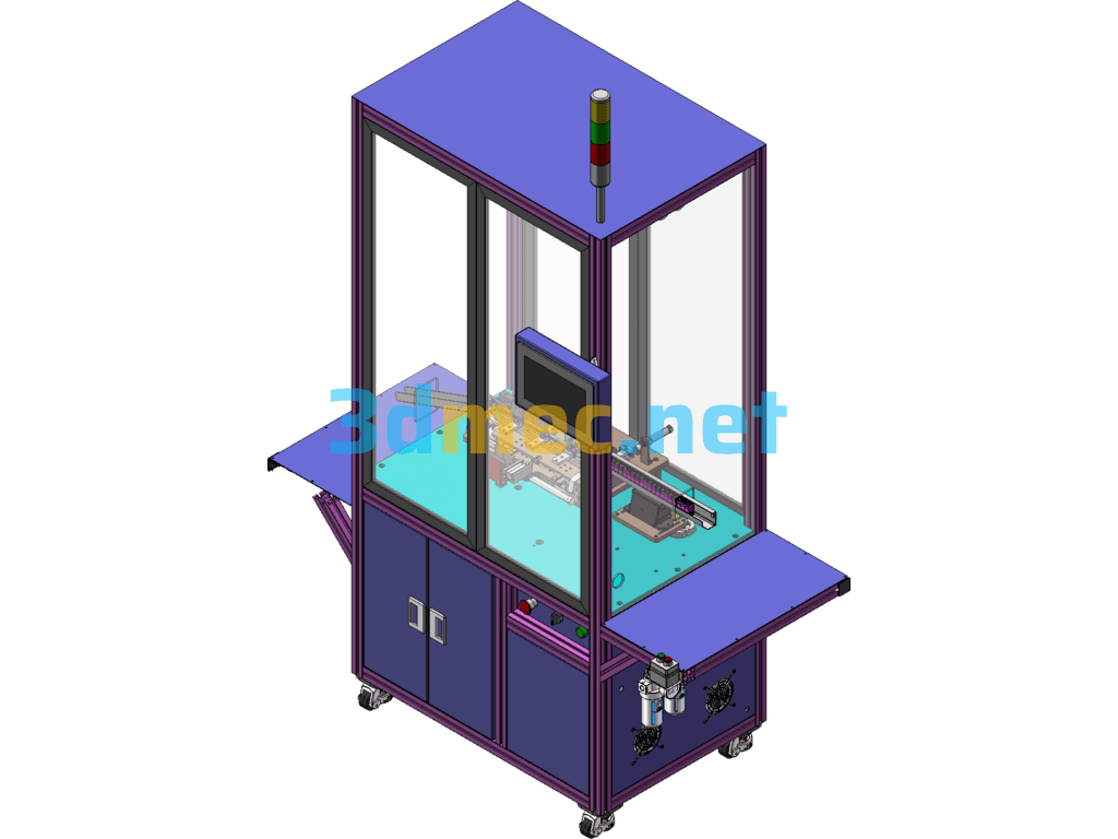 RJ45 Interface Compression Test Machine - 3D Model SolidWorks Free Download