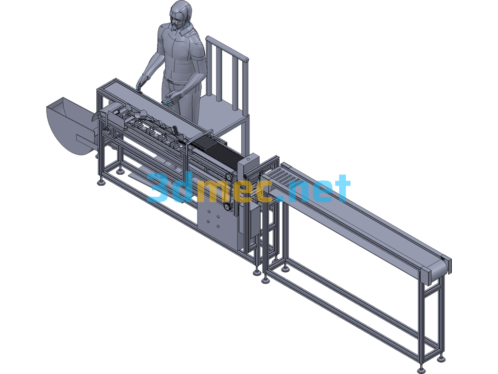 Ballpoint Pen Counting And Sorting Equipment - 3D Model Exported Free Download