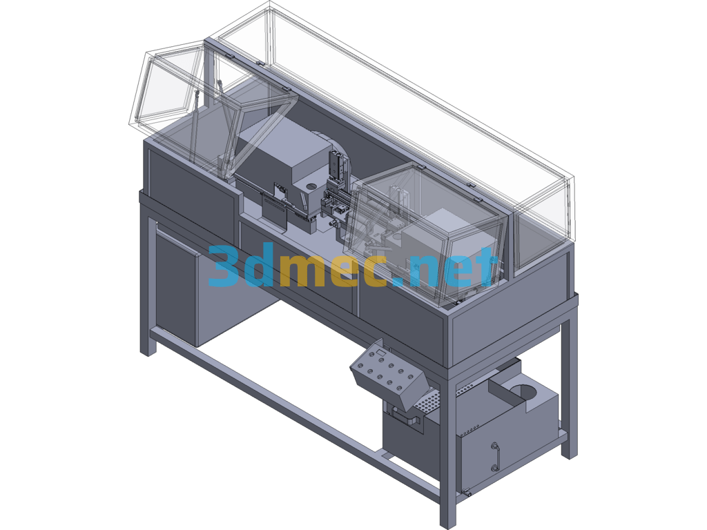 Automobile Sunroof Guide Rail Chamfering Machine - 3D Model Exported Free Download