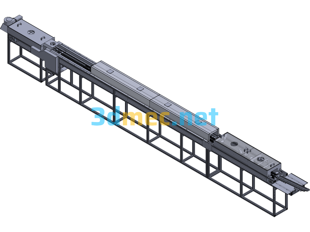 Oil Spraying Line (Spraying, Drying, Etc.) - 3D Model Exported Free Download