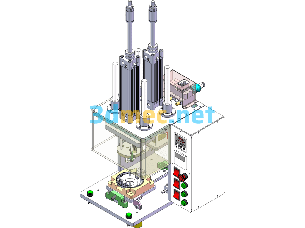 Semi-Automatic Riveting And Hot-Melting Machine - 3D Model SolidWorks Free Download