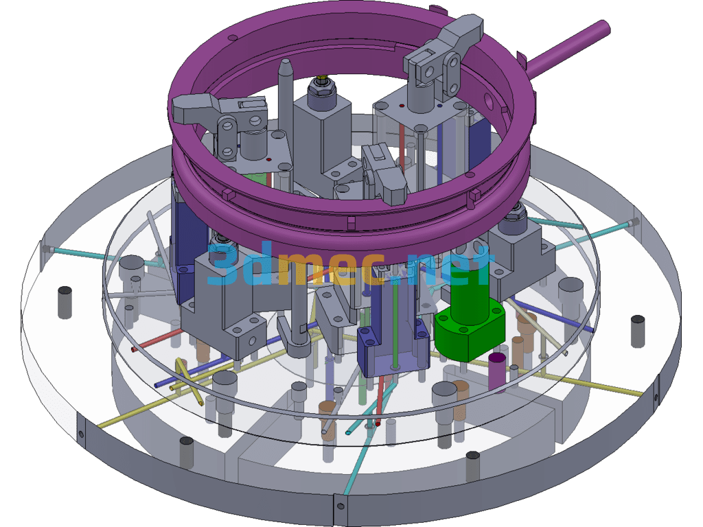 Flywheel Housing Hydraulic Fixture - 3D Model SolidWorks Free Download