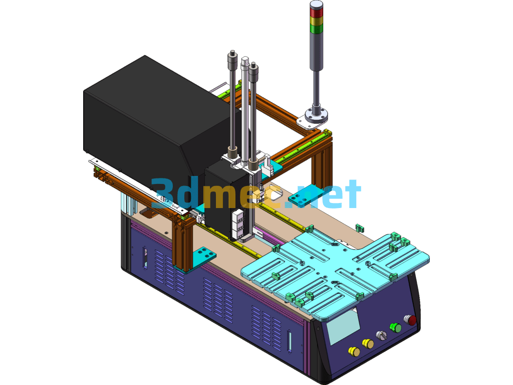 Automatic Printing Labeling Machine - 3D Model SolidWorks Free Download