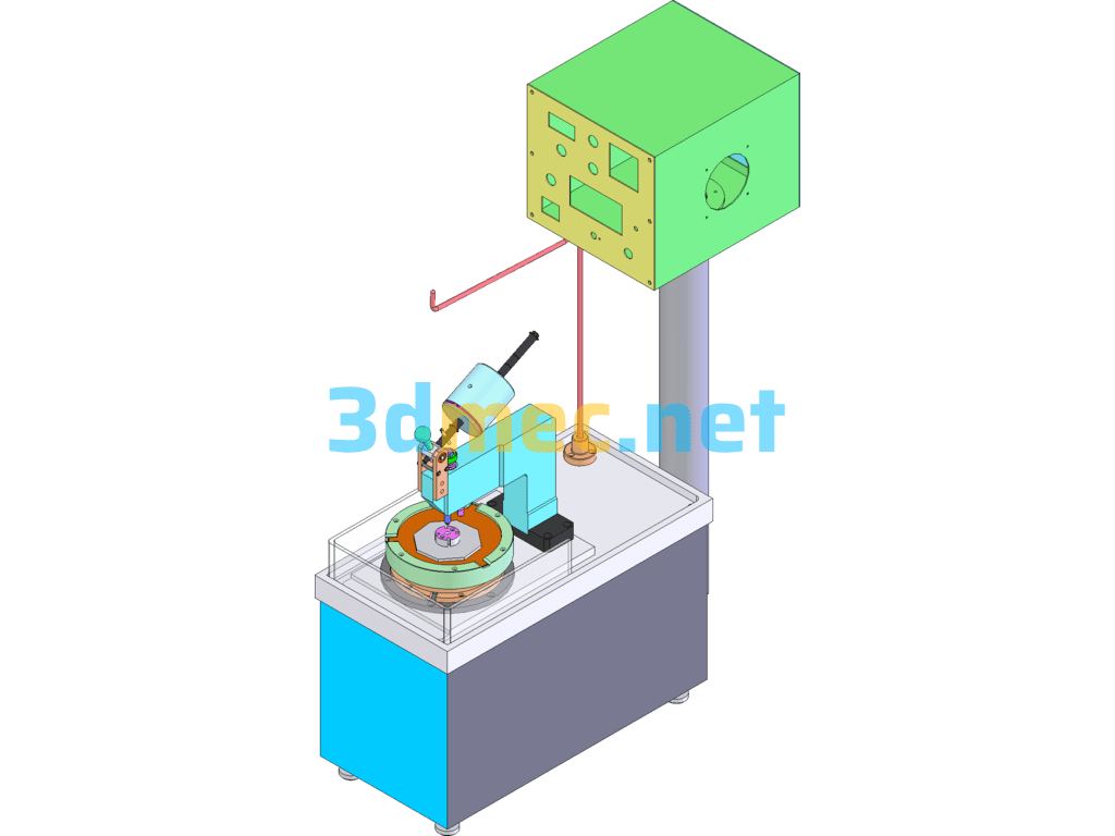 Fiber End Face Grinding Machine - 3D Model SolidWorks Free Download