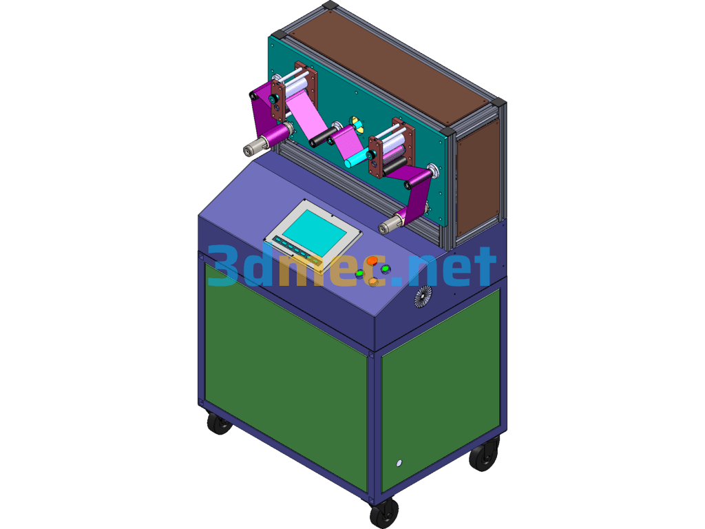 Paper Tape Tension Control Machine - 3D Model SolidWorks Free Download