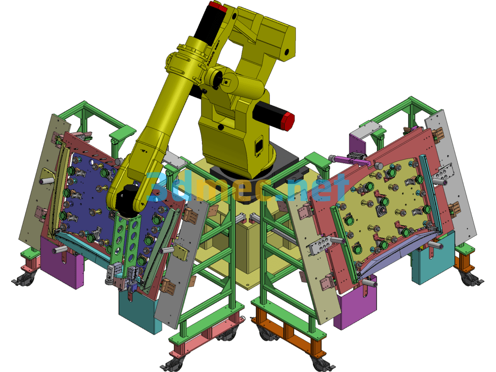 Car Windshield Robot Automatic Sealing Machine - 3D Model Exported Free Download