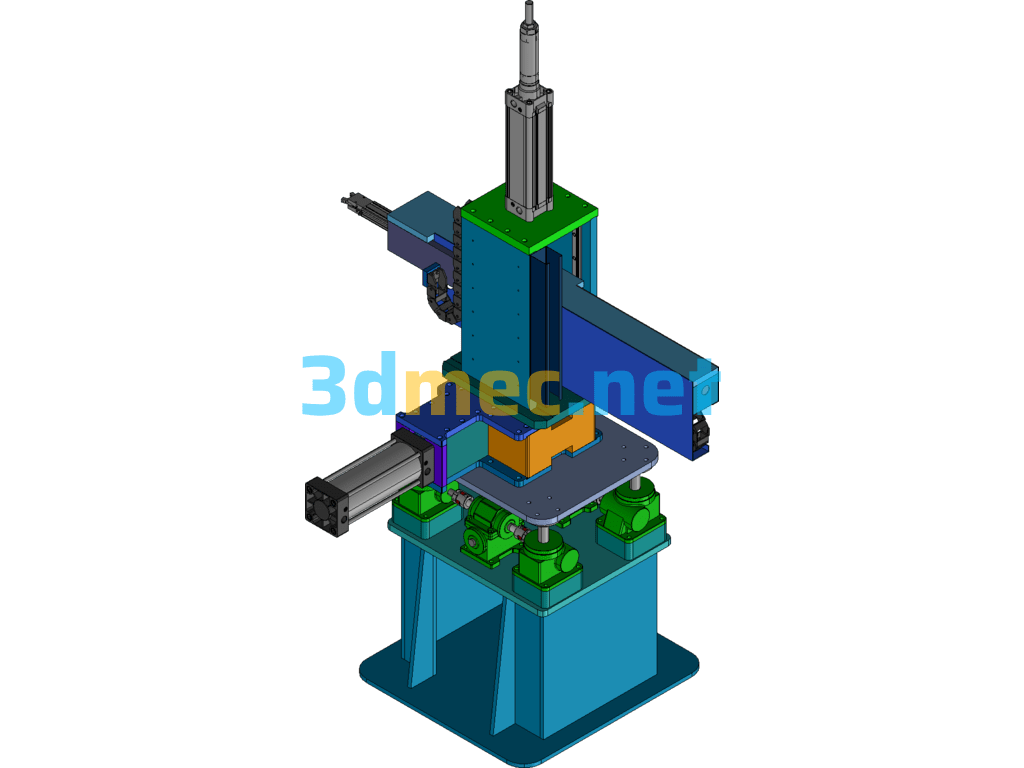 Punch Hydraulic Press Feeding Robot - 3D Model Exported Free Download