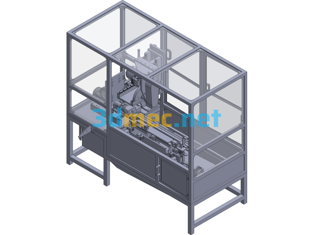 Car Sunroof Guide Rail Sawing And Chamfering Machine - 3D Model Exported Free Download