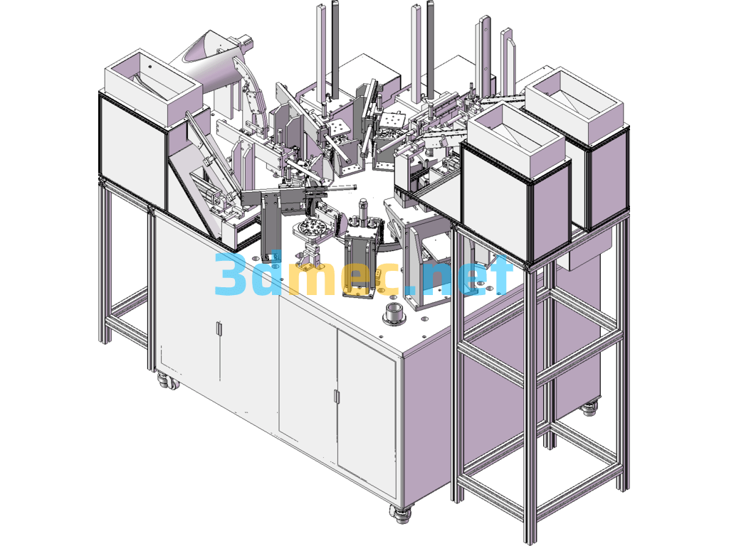 Automobile Valve Plate Assembly Automatic Assembly Machine (SW Design) - 3D Model SolidWorks Free Download