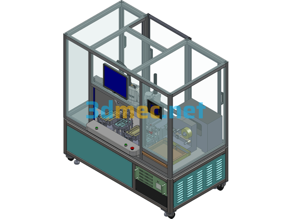 Mobile Phone Box Labeling Machine - 3D Model SolidWorks Free Download