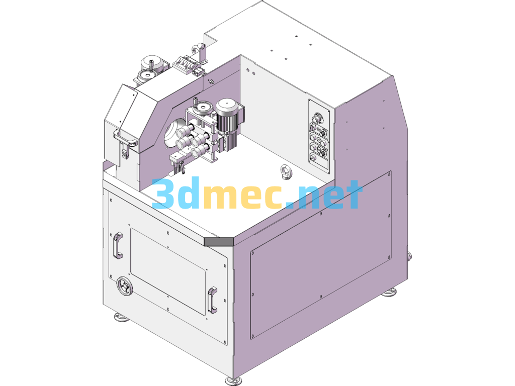 MLW100 Wet Pipe Polishing Machine SW Design - 3D Model SolidWorks Free Download