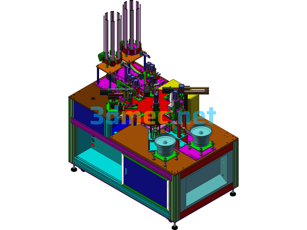 Semiconductor Transistor Heat Sink Locking Equipment (Heat Sink Automatic Screw Locking Machine) - 3D Model SolidWorks Free Download