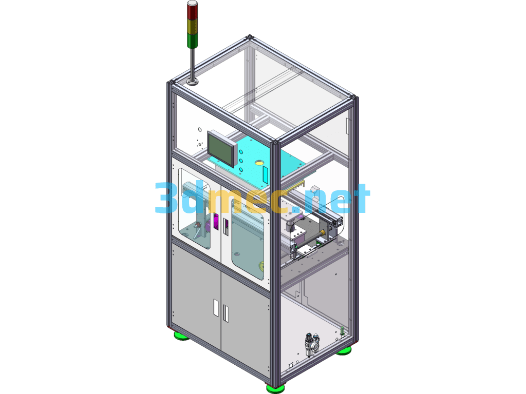 Online ICT Testing Equipment (SMD Industry PCB Board Component Testing) - 3D Model SolidWorks Free Download