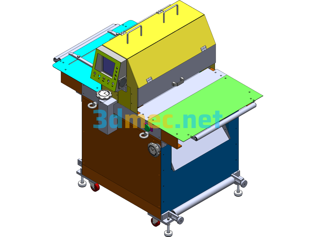 Japanese Automatic Cross-Cutting Machine (Worm Gear) - 3D Model SolidWorks Free Download