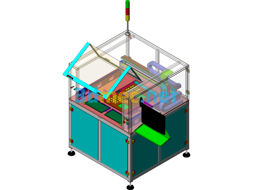 IC Fully Automatic Burning Machine (With Chip Mounting And Other Functions) - 3D Model SolidWorks SolidEdge SketchUp Free Download