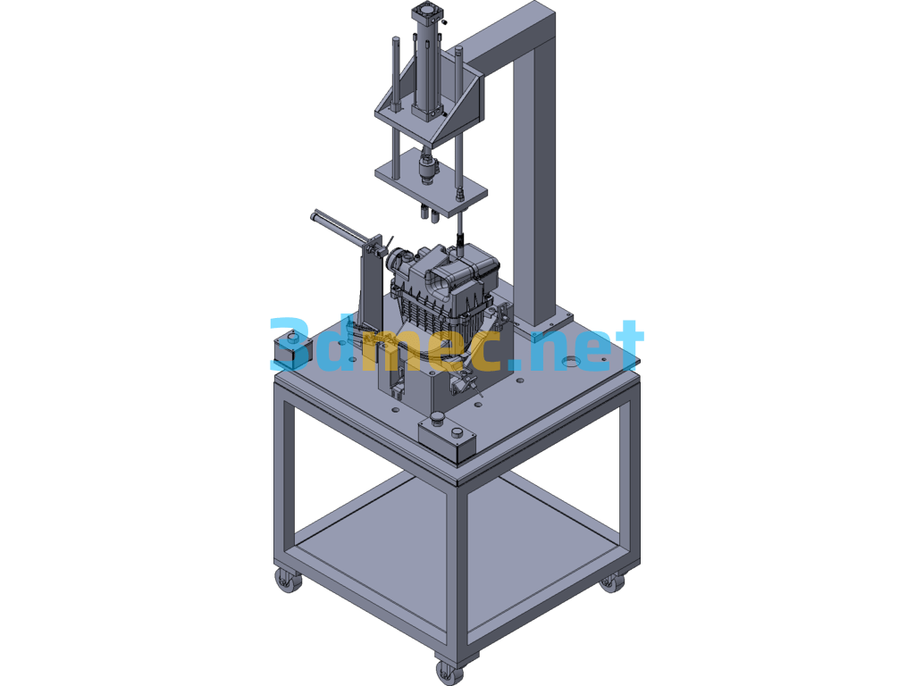 Automobile Air Filter Assembly And Testing Equipment - 3D Model Exported Free Download