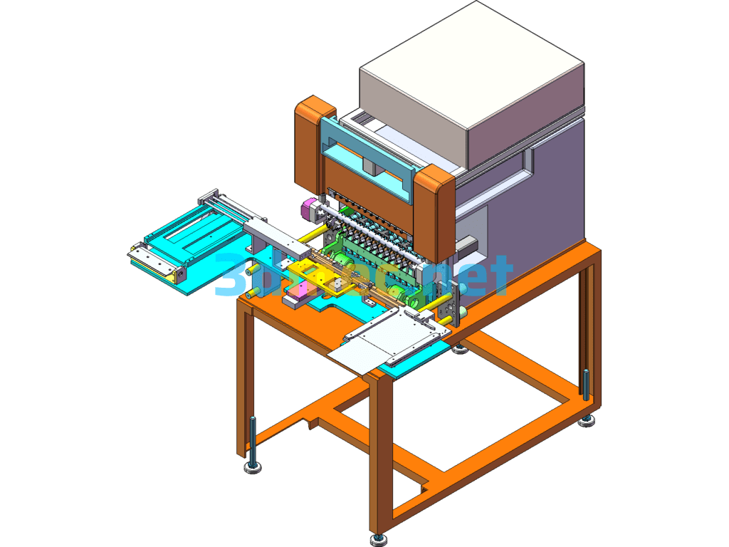 Fully Automatic Winding Machine (Automatic Loading And Unloading) - 3D Model SolidWorks Free Download