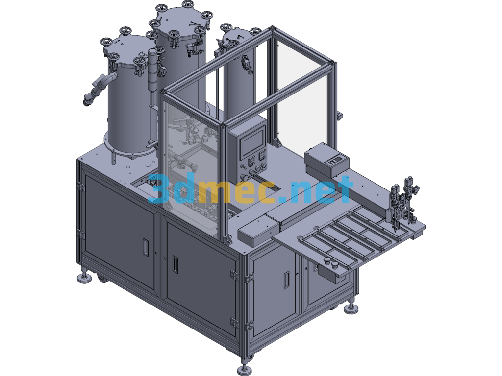 Battery Cap Automatic Dispensing Machine - 3D Model Exported Free Download