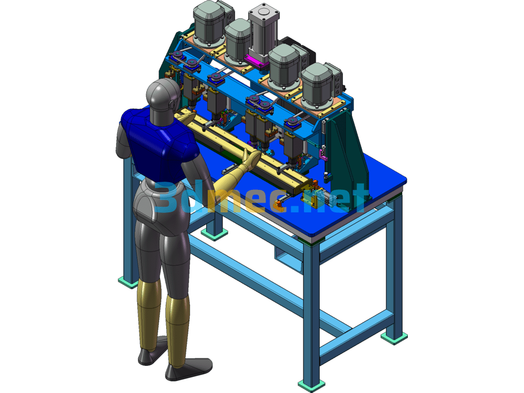 Multi-Station Automatic Profile Drilling Machine - 3D Model SolidWorks Free Download