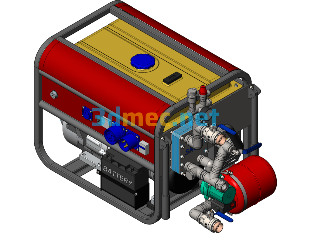 Diesel Generators - 3D Model SolidWorks Free Download