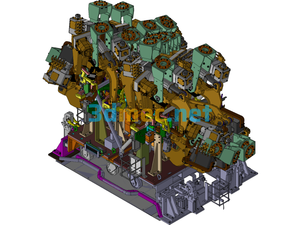 Very Complex Welding Fixture Design (356M) - 3D Model Exported Free Download