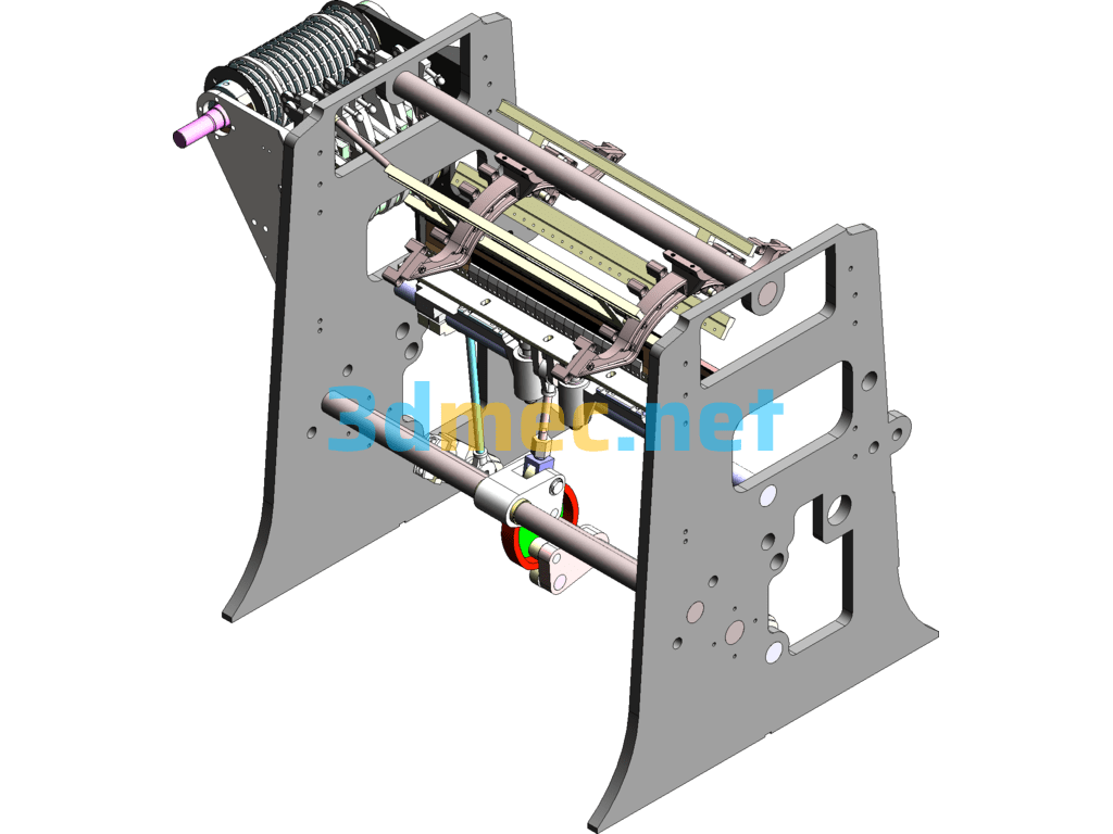 Classic Domestic Warp Knitting Machine - 3D Model SolidWorks Free Download