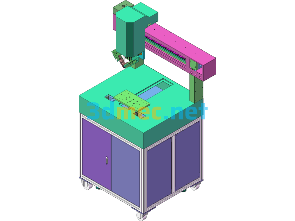 Automatic Screw Locking Machine (Electronics Industry) - 3D Model SolidWorks Free Download