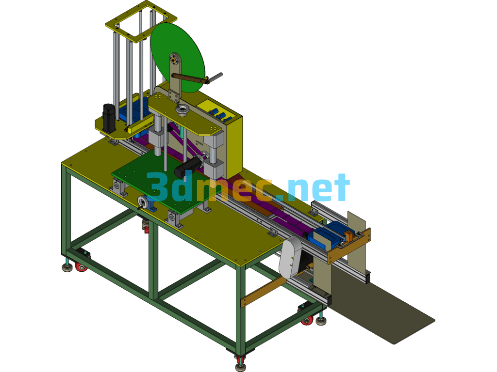 Fully Automatic Fast Labeling Machine - 3D Model SolidWorks Free Download